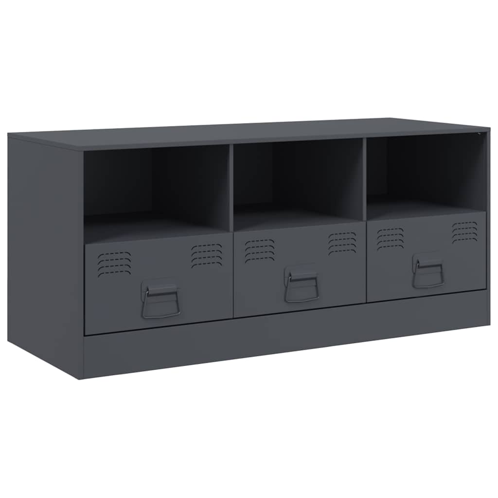 Vidaxl tv-meubel 99x39x44 cm staal antracietkleurig