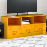 Vidaxl tv-meubel 99x39x44 cm staal mosterdgeel