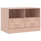 Vidaxl tv-meubel 67x39x44 cm staal roze