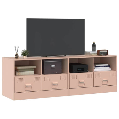 Vidaxl tv-meubelen 2 st 67x39x44 cm staal roze