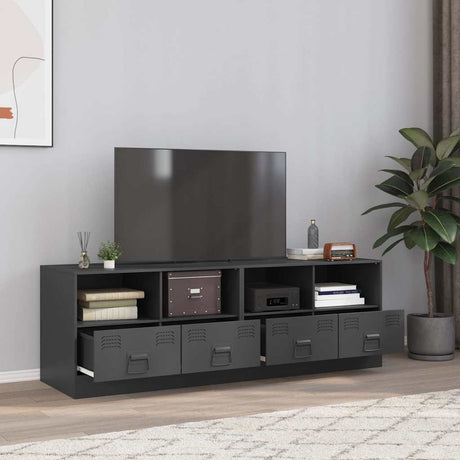 Vidaxl tv-meubelen 2 st 67x39x44 cm staal antracietkleurig