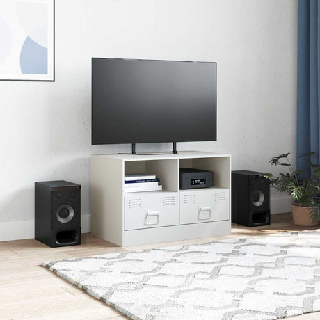Vidaxl tv-meubel 67x39x44 cm staal wit