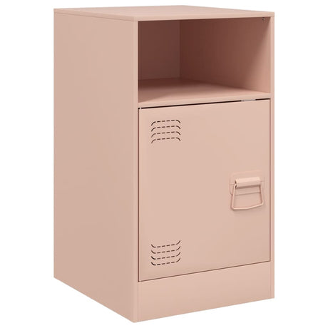 Vidaxl nachtkastje 34,5x39x62 cm staal roze