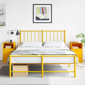 Vidaxl nachtkastjes 2 st 34,5x39x62 cm staal mosterdgeel