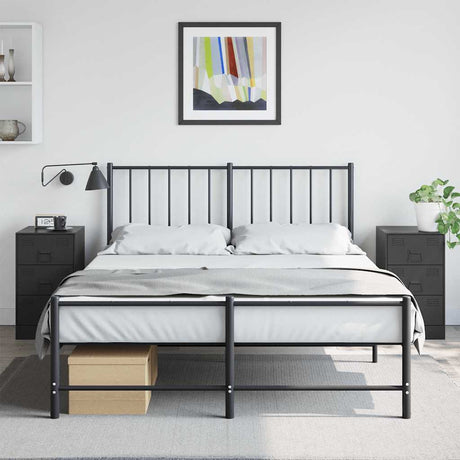 Vidaxl nachtkastjes 2 st 34,5x39x62 cm staal zwart