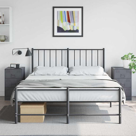 Vidaxl nachtkastjes 2 st 34,5x39x62 cm staal antracietkleurig