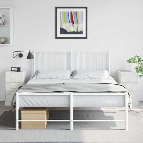 Vidaxl nachtkastjes 2 st 34,5x39x62 cm staal wit