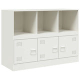 Vidaxl dressoir 99x39x73 cm staal wit