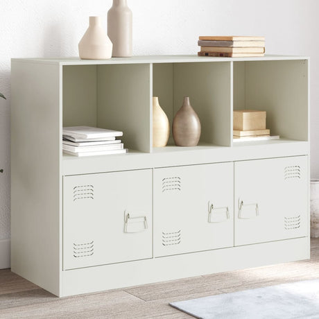 Vidaxl dressoir 99x39x73 cm staal wit