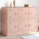 Vidaxl dressoir 99x39x73 cm staal roze