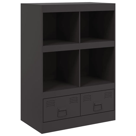 Vidaxl hoge kast 67x39x95 cm staal zwart