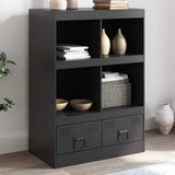 Vidaxl hoge kast 67x39x95 cm staal zwart