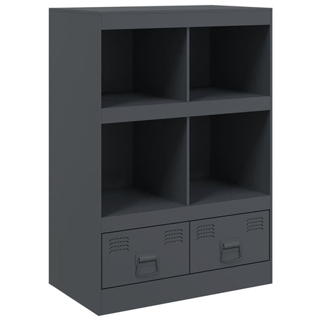 Vidaxl hoge kast 67x39x95 cm staal antracietkleurig