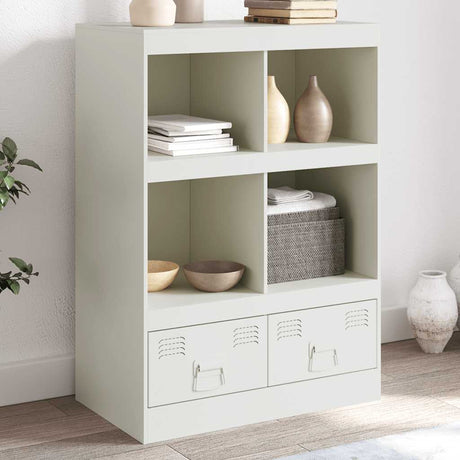 Vidaxl hoge kast 67x39x95 cm staal wit