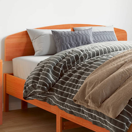 Vidaxl hoofdbord 160 cm massief grenenhout wasbruin