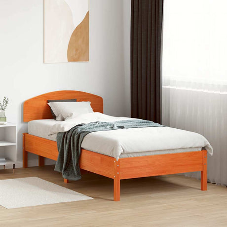 Vidaxl hoofdbord 75 cm massief grenenhout wasbruin