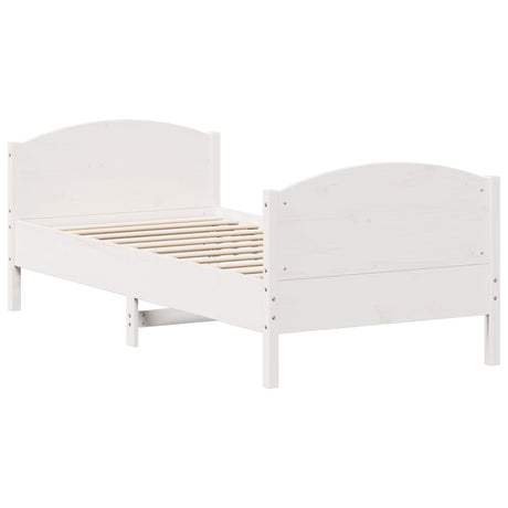 Vidaxl bedframe zonder matras massief grenenhout wit 90x200 cm