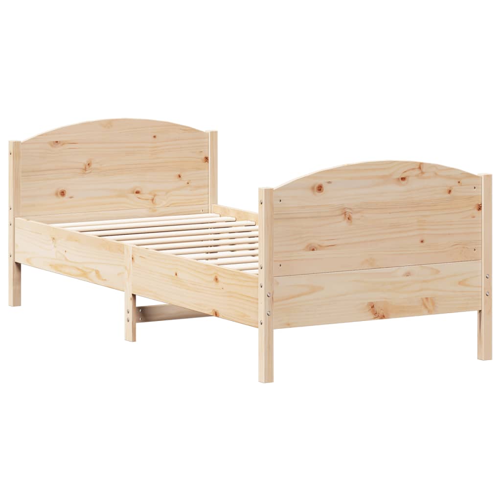 Vidaxl bedframe zonder matras massief grenenhout 75x190 cm