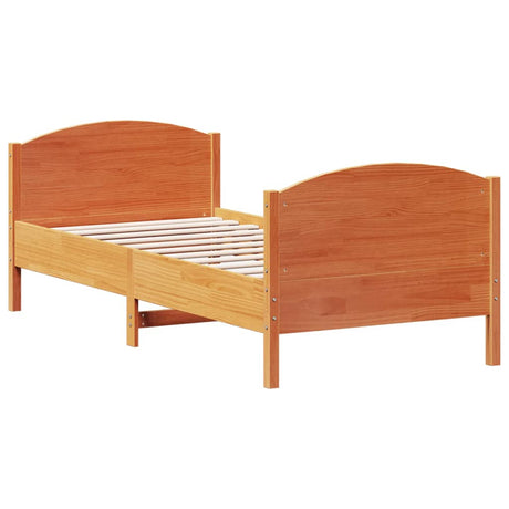 Vidaxl bedframe zonder matras massief grenenhout wasbruin 75x190 cm