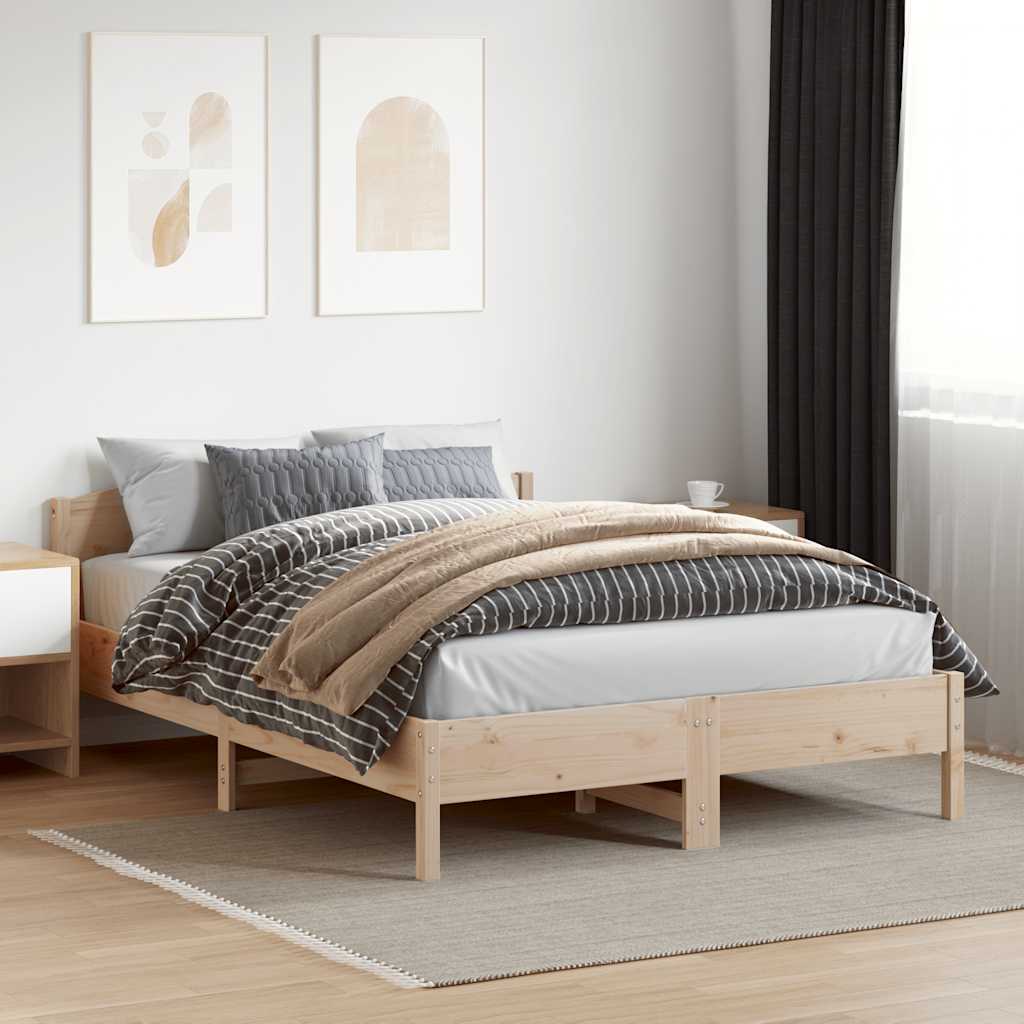 Vidaxl bedframe zonder matras massief grenenhout 140x200 cm