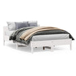 Vidaxl bedframe zonder matras massief grenenhout wit 120x200 cm