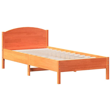 Vidaxl bedframe zonder matras massief grenenhout wasbruin 100x200 cm
