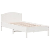 Vidaxl bedframe zonder matras massief grenenhout wit 90x200 cm