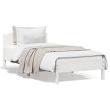 Vidaxl bedframe zonder matras massief grenenhout wit 90x200 cm