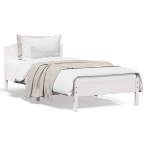 Vidaxl bedframe zonder matras massief grenenhout wit 90x200 cm