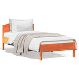 Vidaxl bedframe zonder matras massief grenenhout wasbruin 90x200 cm