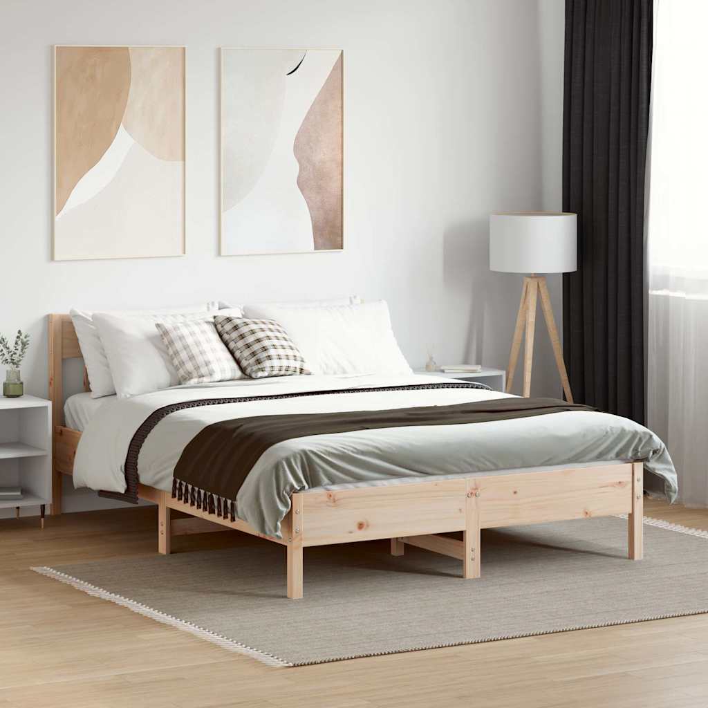 Vidaxl bedframe zonder matras massief grenenhout 150x200 cm