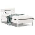 Vidaxl bedframe zonder matras massief grenenhout wit 90x200 cm
