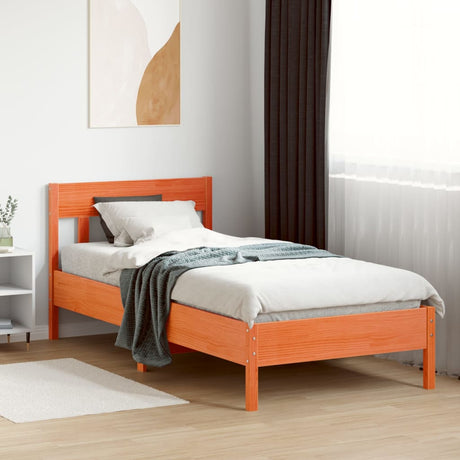 Vidaxl bedframe zonder matras massief grenenhout wasbruin 90x200 cm