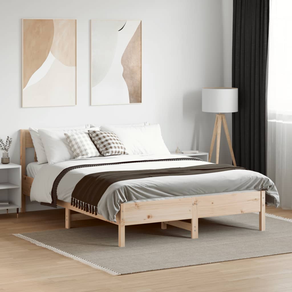 Vidaxl bedframe zonder matras massief grenenhout 140x190 cm