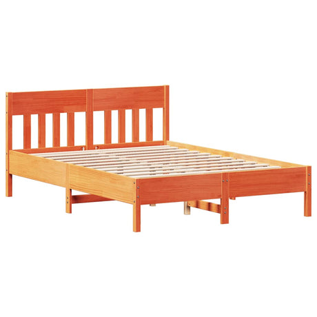 Vidaxl bedframe zonder matras massief grenenhout wasbruin 120x190 cm