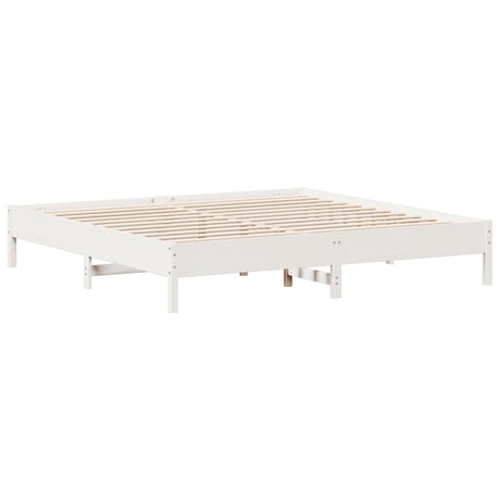Vidaxl bedframe zonder matras massief grenenhout wit 200x200 cm