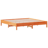 Vidaxl bedframe zonder matras massief grenenhout wasbruin 200x200 cm