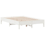 Vidaxl bedframe zonder matras massief grenenhout wit 150x200 cm