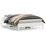 Vidaxl bedframe zonder matras massief grenenhout wit 150x200 cm