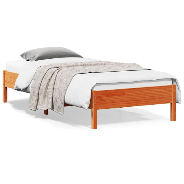 Vidaxl bedframe zonder matras massief grenenhout wasbruin 90x200 cm
