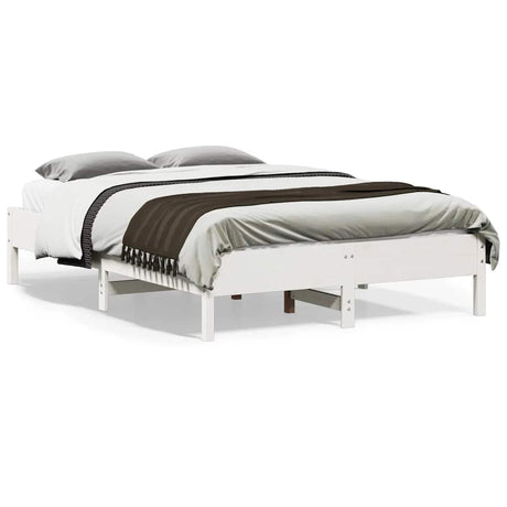 Vidaxl bedframe zonder matras massief grenenhout wit 135x190 cm