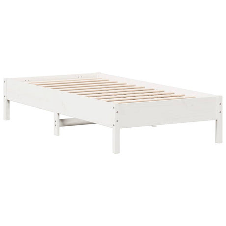 Vidaxl bedframe zonder matras massief grenenhout wit 90x190 cm