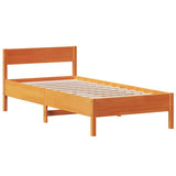 Vidaxl bedframe zonder matras massief grenenhout wasbruin 90x190 cm