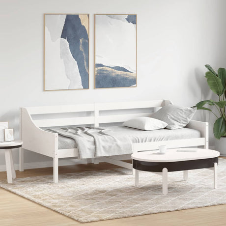 Vidaxl slaapbank zonder matras 80x200 cm massief grenenhout wit