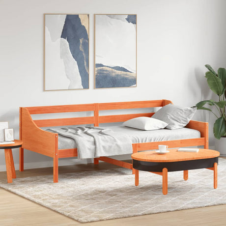 Vidaxl bedbank zonder matras wasbruin 100x200 cm massief grenenhout