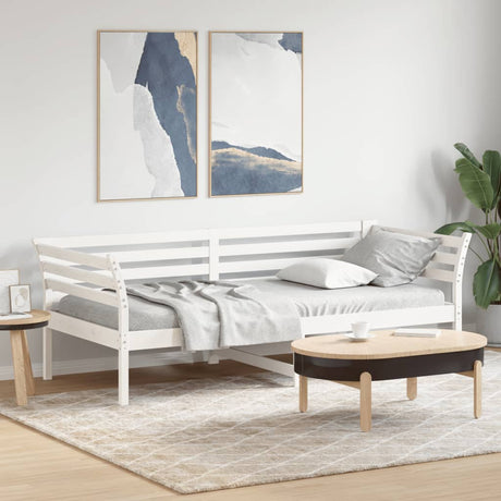 Vidaxl slaapbank zonder matras 90x200 cm massief grenenhout wit