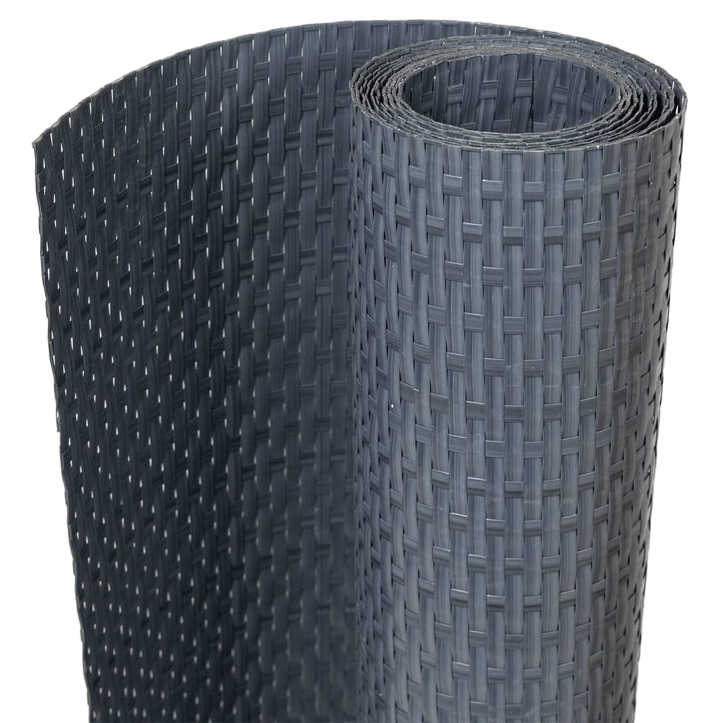 Écran de balcon Vidaxl 300x100 cm Poly Rattan Anthracite -Colored