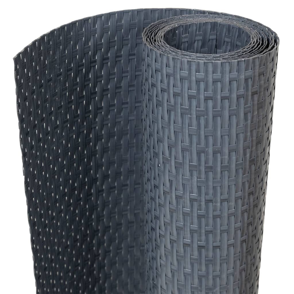 Obrazovka balkonu Vidaxl 1000x90 cm Poly Rattan Anthracite -colored