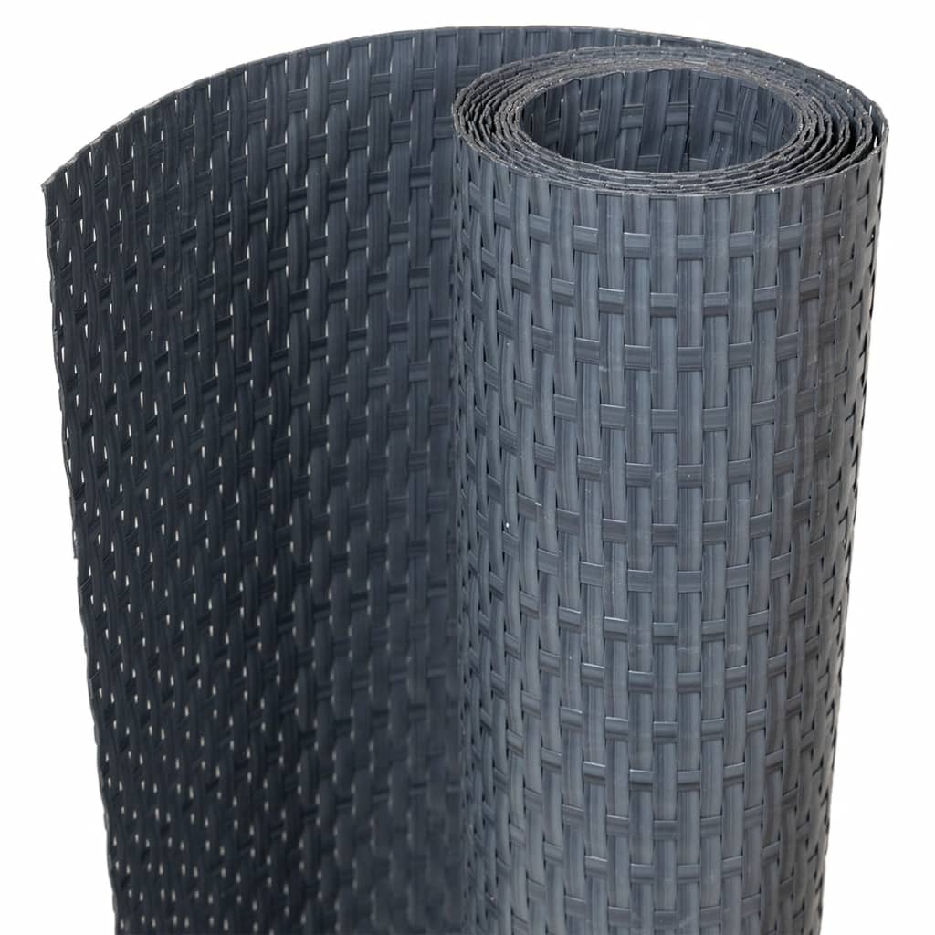 Obrazovka balkonu Vidaxl 1000x100 cm Poly Rattan Anthracite -colored