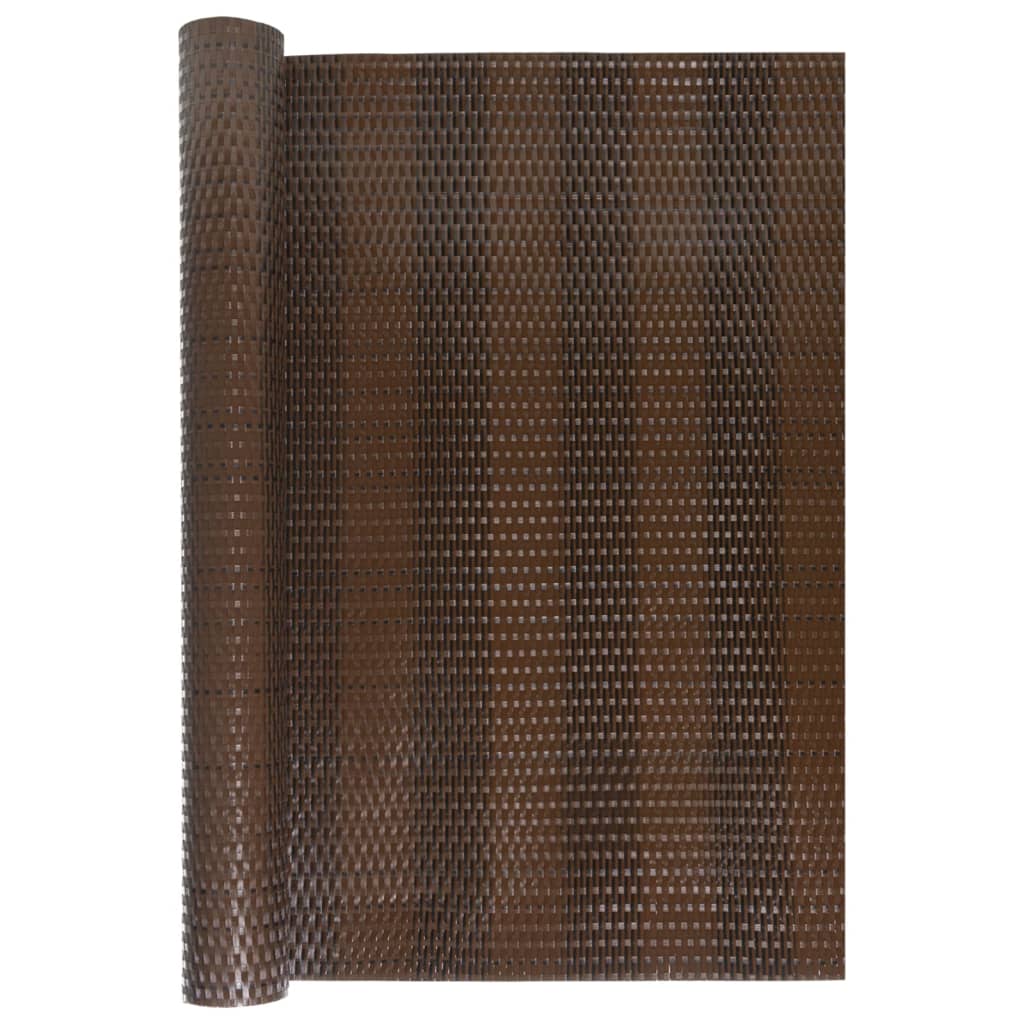 Vidaxl balkonskærm 300x80 cm poly rattan brun og sort